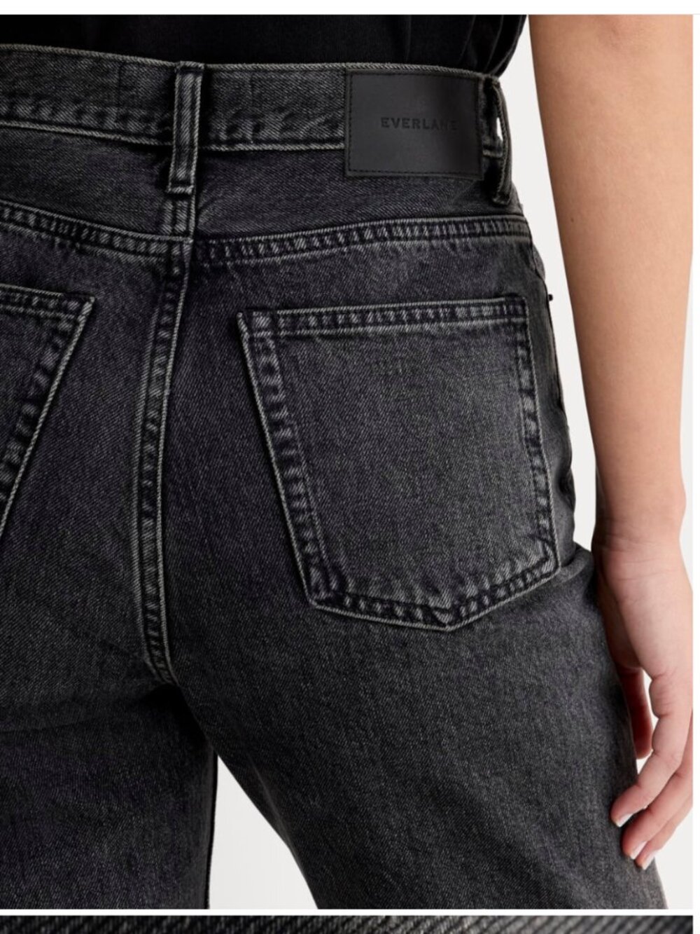 everlane curvy 90s cheeky straight jean- Black size 26